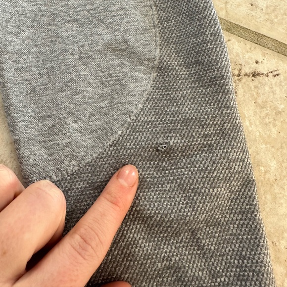 Large Grey Gymshark Full Length Workout Leggings with Teal Waist Band - Picture 7 of 7